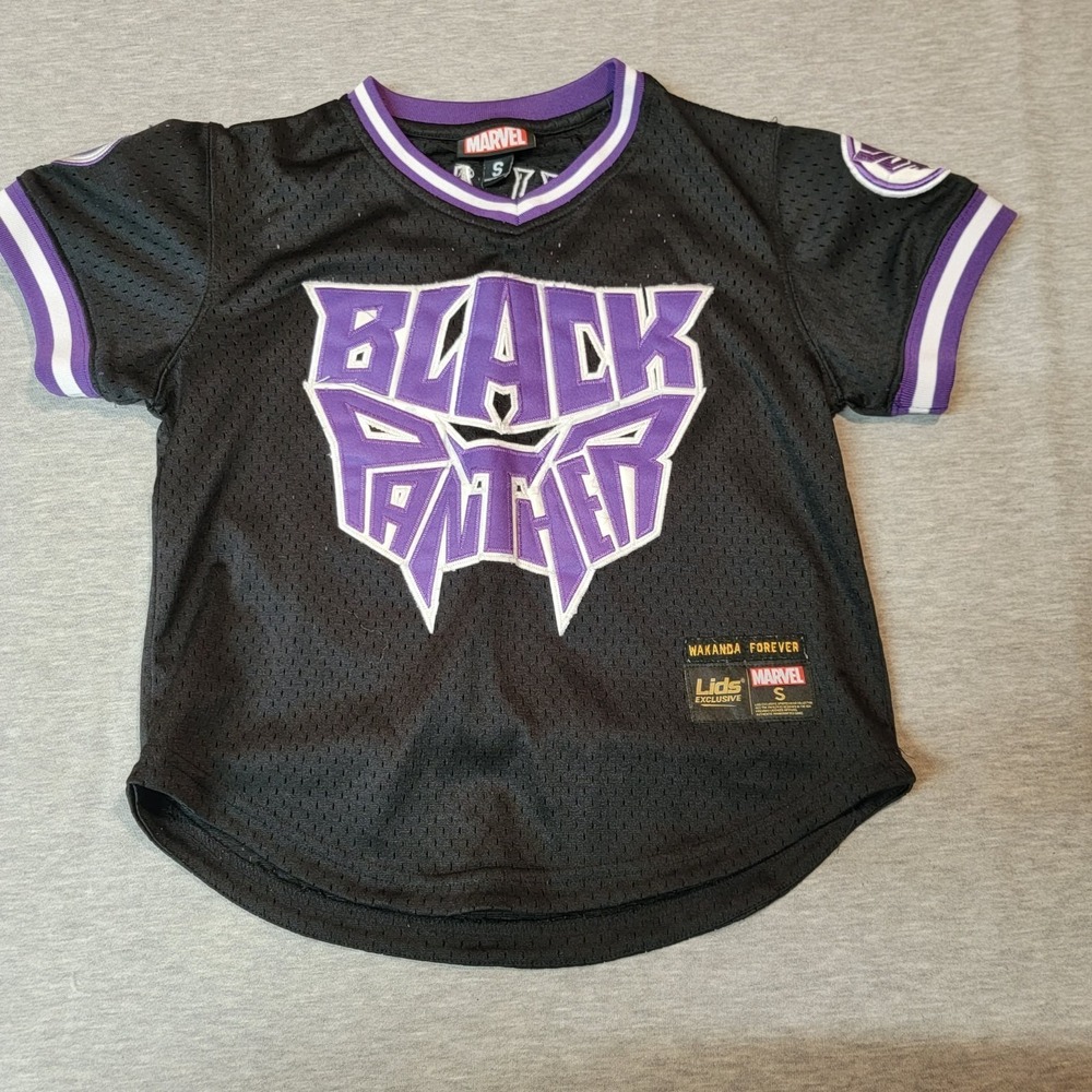 Marvel Men's Black Panther Wakanda Forever T'Challa Jersey 66 Lids Exclusive S